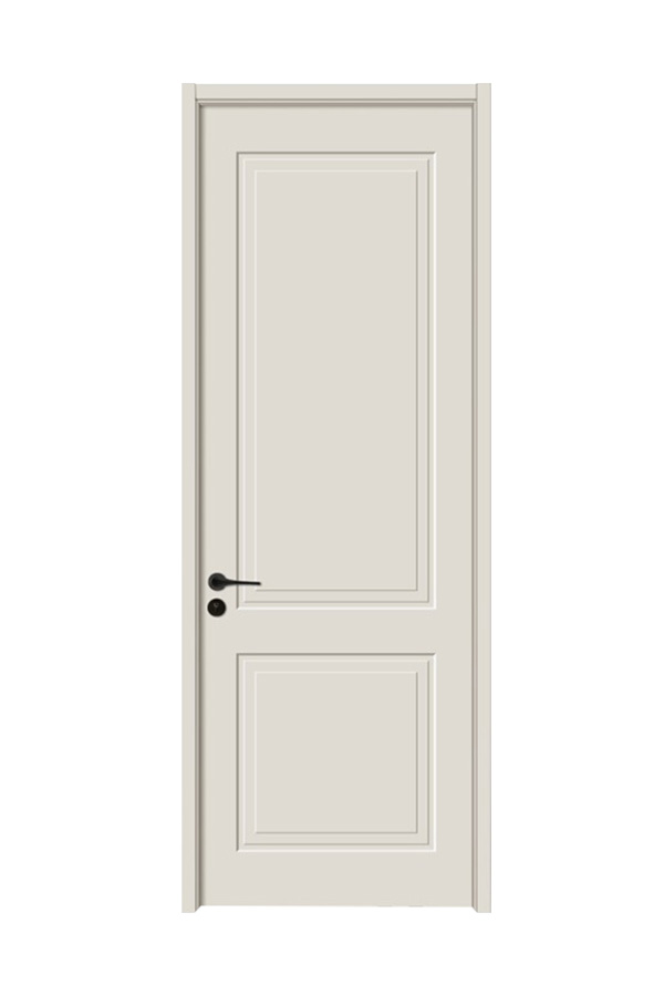 Porte battante de chambre à coucher avec peinture crème de style français GP-02