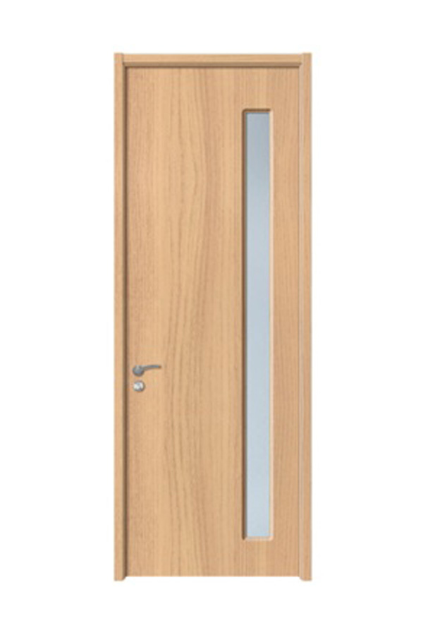 GY-P080 Porte intérieure en bois MDF PVC de style moderne avec verre