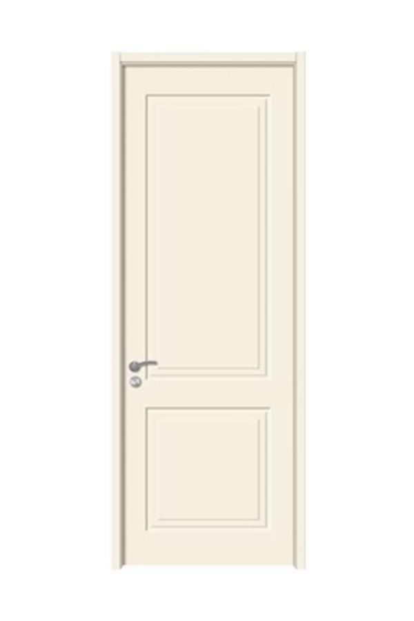 GY-P027 Porte laminée en PVC MDF pour chambre à coucher avec apprêt blanc